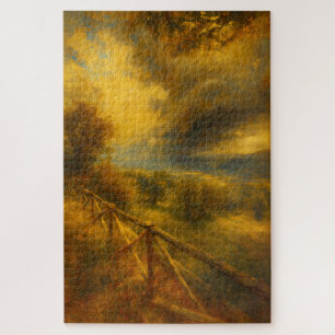 Montefalco Italy Turner Style Art Puzzle