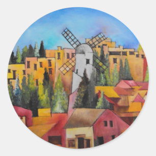 Montefiore Windmill Classic Round Sticker
