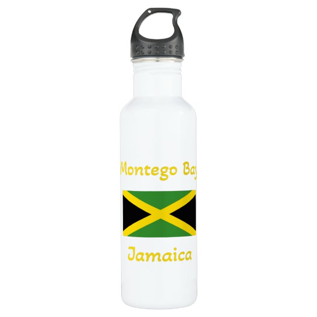 Montego Bay Jamaica – Jamaican Flag 710 Ml Water Bottle (Front)