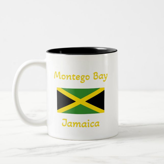 Montego Bay Jamaica – Jamaican Flag  Coffee Mug (Left)