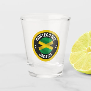 Montego Bay Jamaica Jamaican Flag Shot Glass