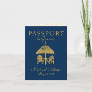Montego Bay Jamaica Passport Wedding Invitation