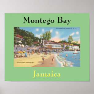 Montego Bay, Jamaica Vintage Photo - Doctor's Cave Poster