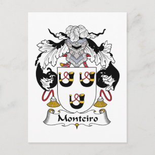 Monteiro Family Crest Postcard