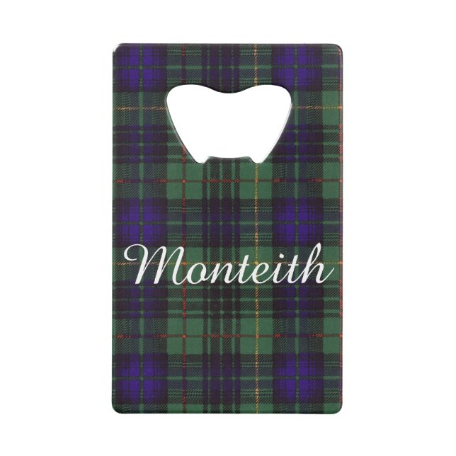 Monteith clan Plaid Scottish kilt tartan (Front)