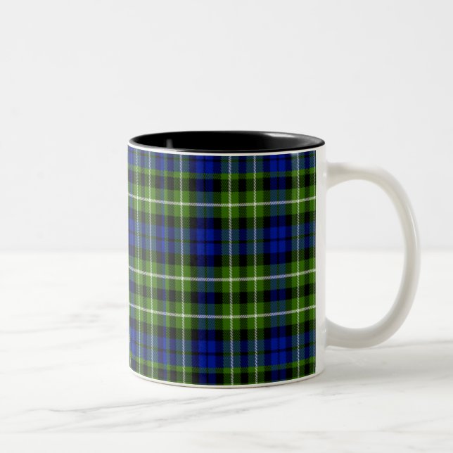 Monteith Scottish Tartan Two-Tone Coffee Mug (Right)