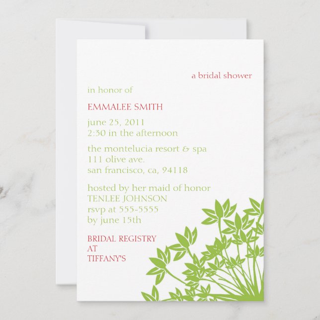 MONTELUCIA Invitation-strawberry lime Invitation (Front)