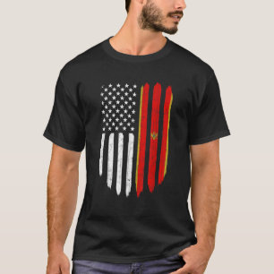 Montenegrin American Flag Montenegro Root Dad Gift T-Shirt