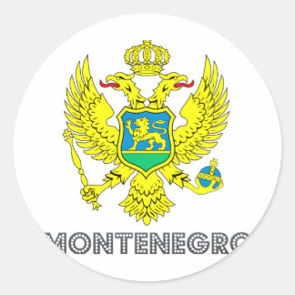 Montenegrin Emblem Classic Round Sticker