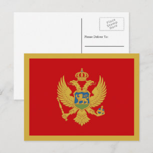 Montenegrin Flag, Flag of Montenegro Postcard
