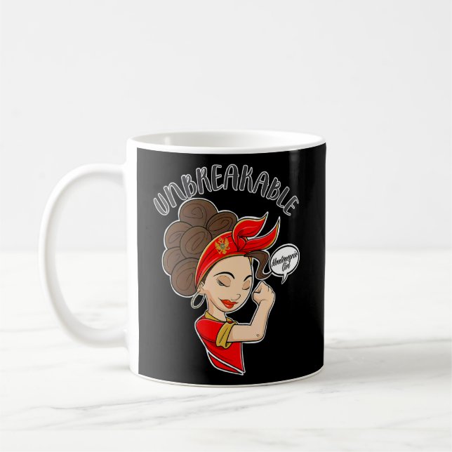 Montenegrin Girl Unbreakable I Heritage Montenegro Coffee Mug (Left)