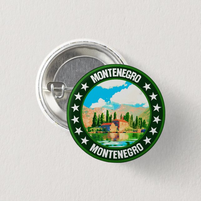 Montenegro                                         3 cm round badge (Front & Back)