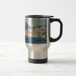 Montenegro Budva watercolor landscape panorama Travel Mug