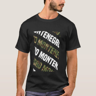 Montenegro Camo Pattern Green Camouflage T-Shirt