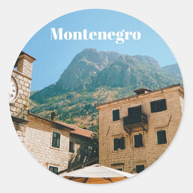 Montenegro Cityscape  Classic Round Sticker (Front)