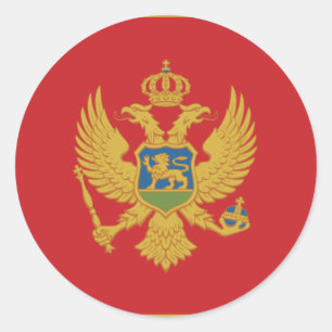 montenegro classic round sticker