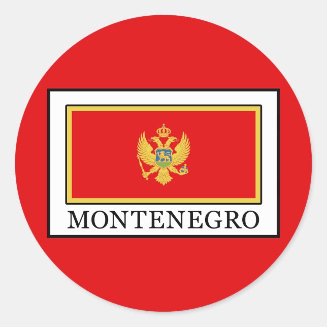 Montenegro Classic Round Sticker (Front)