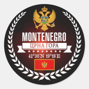 Montenegro Classic Round Sticker