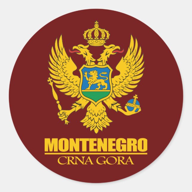 Montenegro COA Classic Round Sticker (Front)