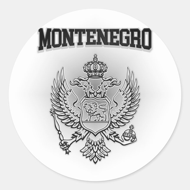 Montenegro Coat of Arms Classic Round Sticker (Front)