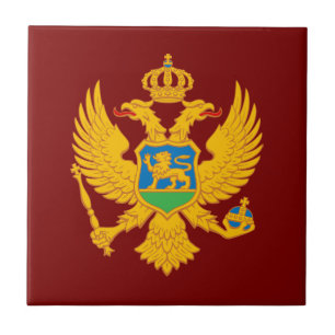 Montenegro country coat arms symbol emblem flag tile