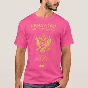 Montenegro Crna Gora Passport T-Shirt