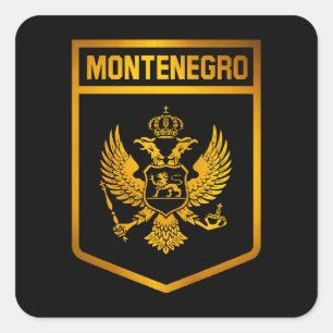 Montenegro Emblem Square Sticker