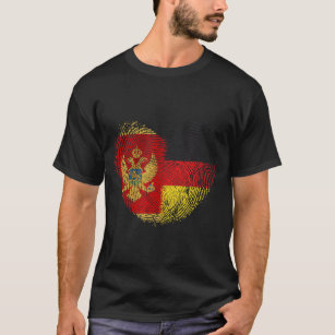 Montenegro Fingerprint for German Montenegriner T- T-Shirt