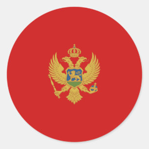 Montenegro Fisheye Flag Sticker
