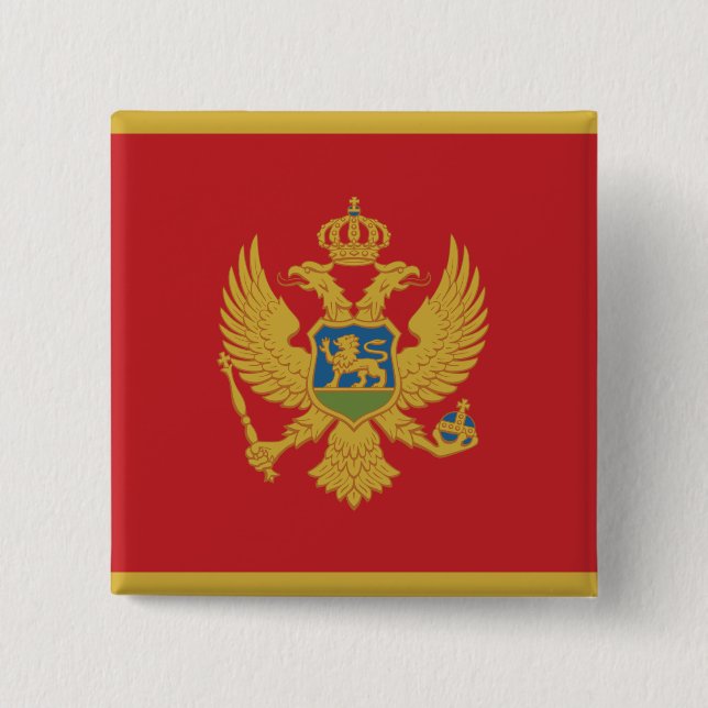 Montenegro Flag 15 Cm Square Badge (Front)