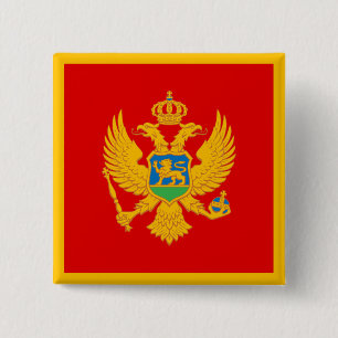 Montenegro Flag 15 Cm Square Badge