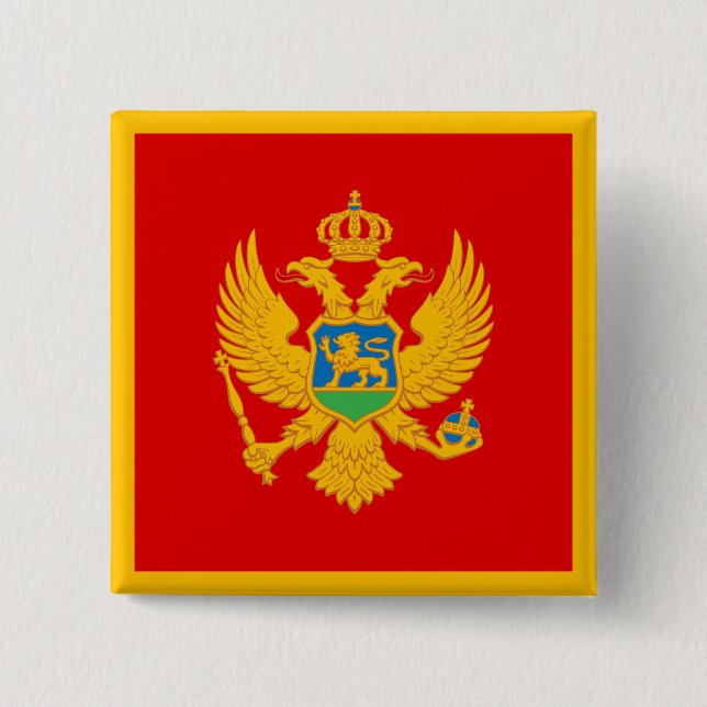 Montenegro Flag 15 Cm Square Badge (Front)