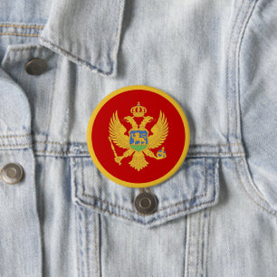 Montenegro flag 7.5 cm round badge