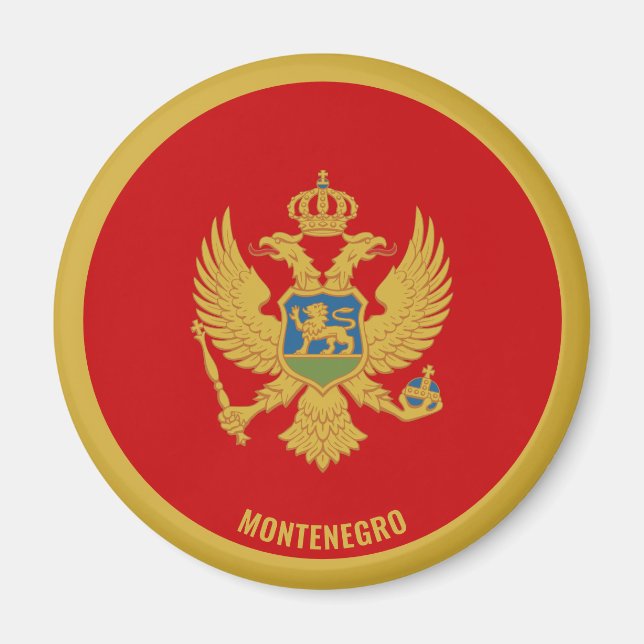 Montenegro Flag Charming Patriotic Magnet (Front)