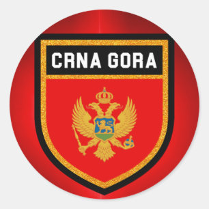 Montenegro Flag Classic Round Sticker