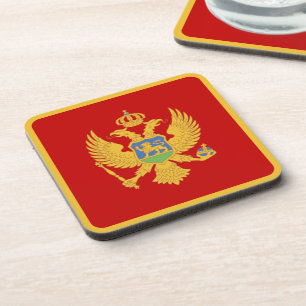 Montenegro flag coaster