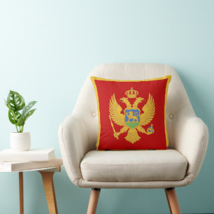 Montenegro flag cushion
