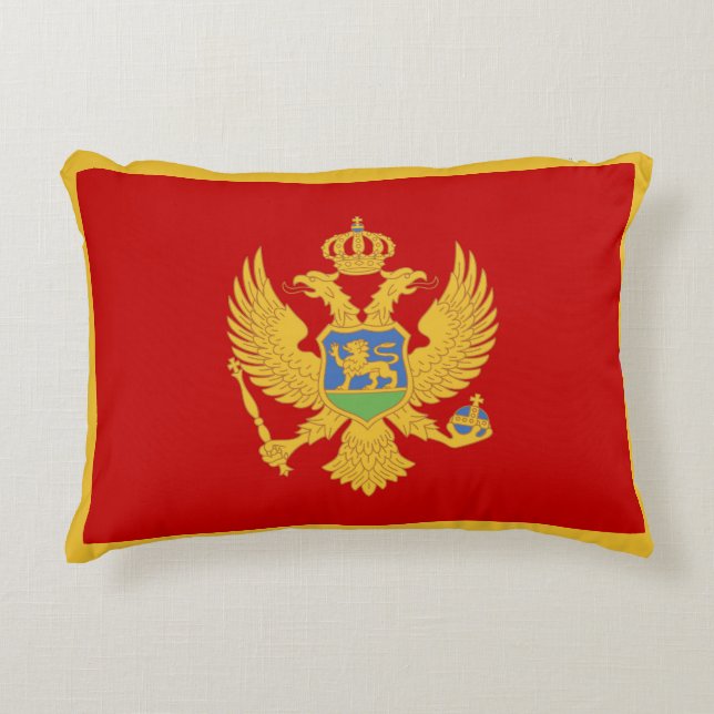 Montenegro flag decorative cushion (Front)