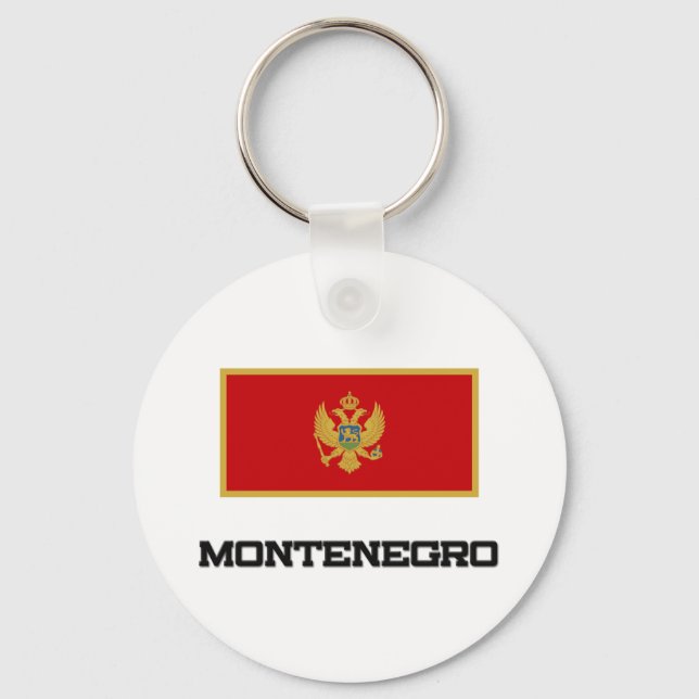 Montenegro Flag Key Ring (Front)