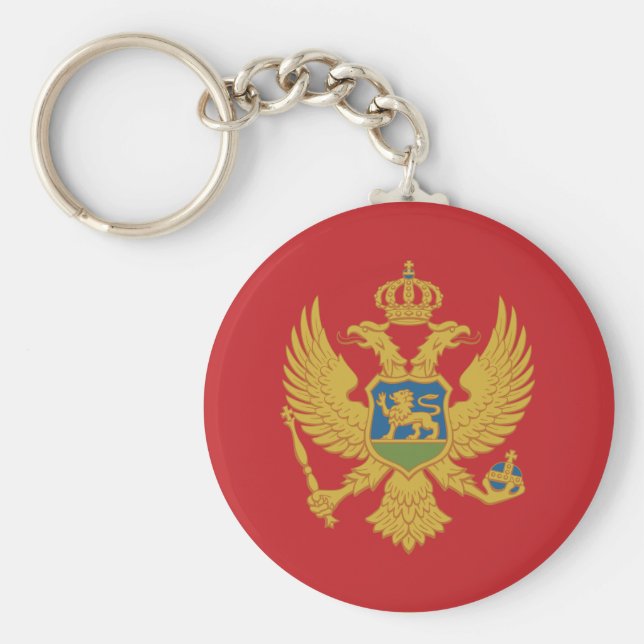 Montenegro Flag Key Ring (Front)