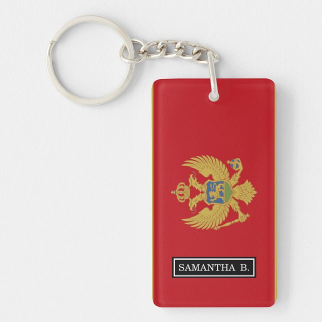Montenegro Flag Key Ring (Front)