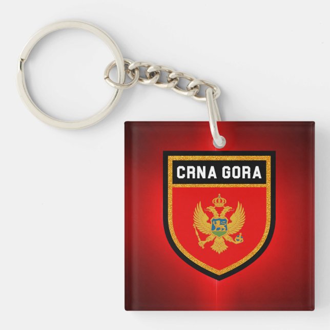 Montenegro Flag Key Ring (Front)