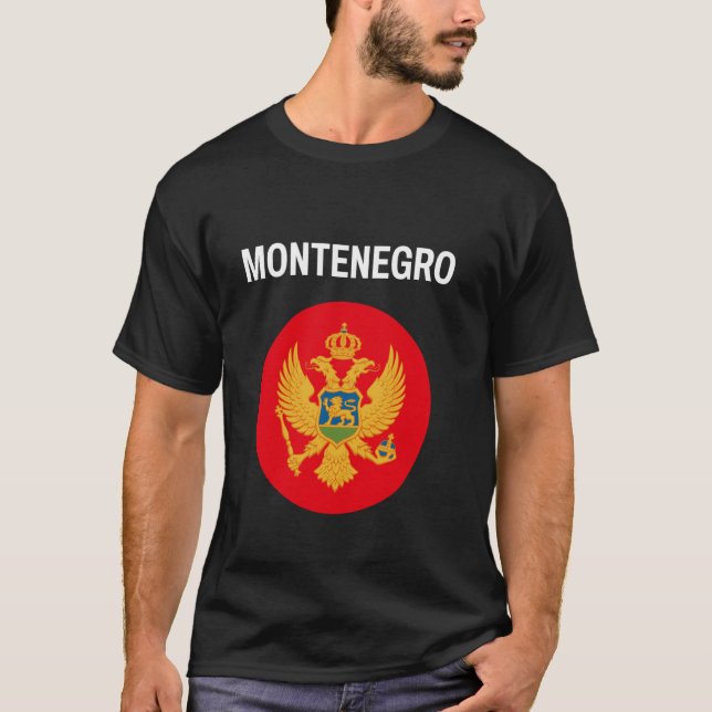 Montenegro Flag Modern T-Shirt (Front)
