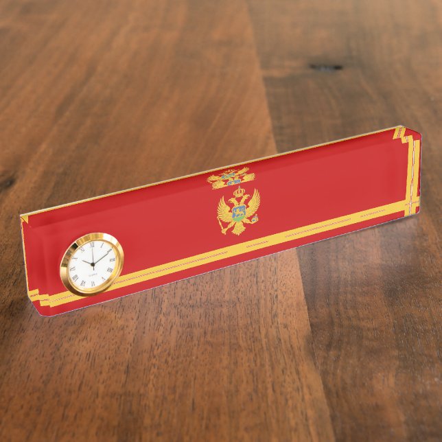 Montenegro flag nameplate (Side)