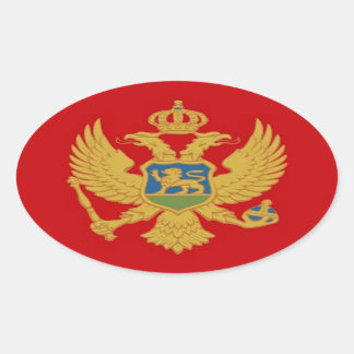Montenegro Flag Oval Sticker
