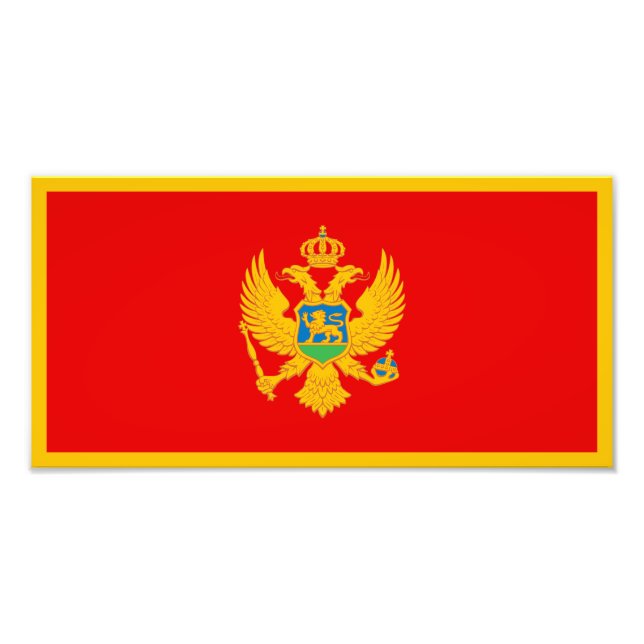 Montenegro Flag Photo Print (Front)