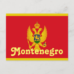 Montenegro flag postcard