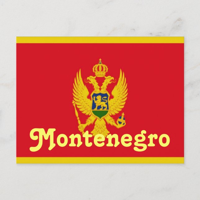 Montenegro flag postcard (Front)