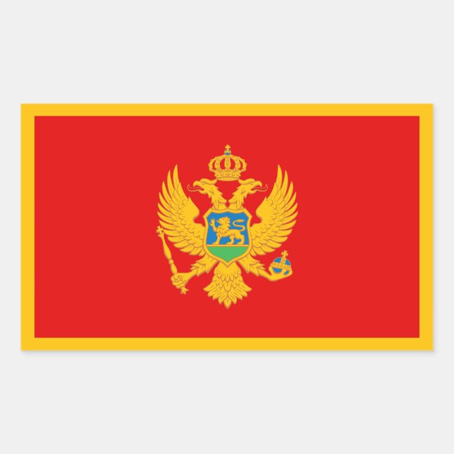 Montenegro Flag Rectangular Sticker (Front)