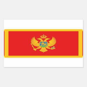 Montenegro Flag Rectangular Sticker